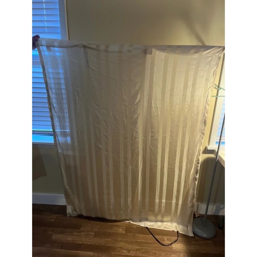 Satin curtain panel
